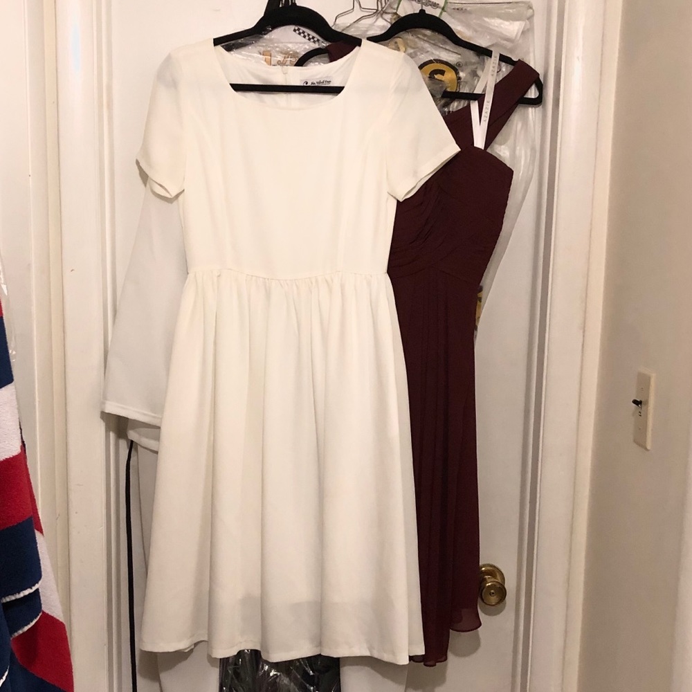 Her Velvet Vase Simple White Dress